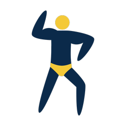 Bodybuilding 2 colored clipart, Strike style