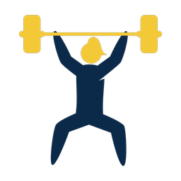 Powerlifting 2 colored clipart, Strike style