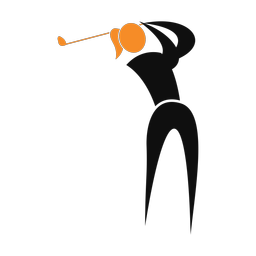 Golf 2 colored clipart, Motion style