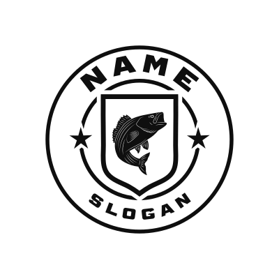 Striped Bass Classic Name Logo – Design 14