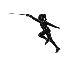 Fencing silhouette, Promax style