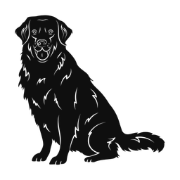 Golden retriever silhouette, Promax style
