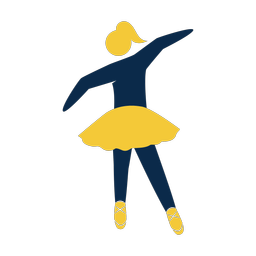 Ballet 2 colored clipart, Strike style