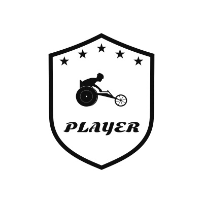 Wheelchair Racing Classic Name Logo – Design 5