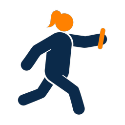 Relays 2 colored clipart, Round style