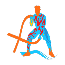 Crossfit colorful clipart, Splash style