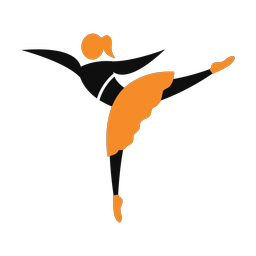 Ballet 2 colored clipart, Motion style