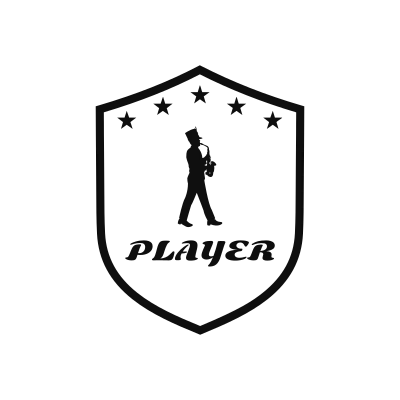 Saxophone Classic Name Logo – Design 5