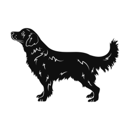 Golden retriever silhouette, Promax style