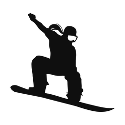 Snowboarding silhouette, Classic style