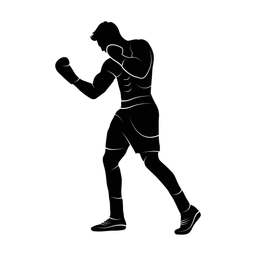 Boxing silhouette, Promax style