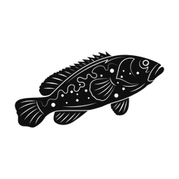 Grouper silhouette, Promax style