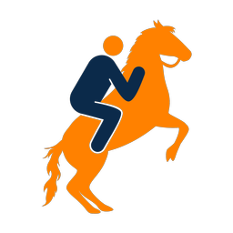 Rodeo 2 colored clipart, Round style