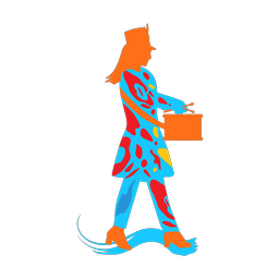 Side drummer colorful clipart, Splash style