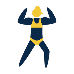 Bodybuilding 2 colored clipart, Strike style