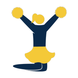 Cheerleading 2 colored clipart, Strike style