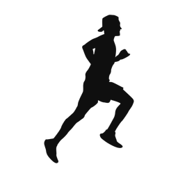 Running silhouette, Classic style