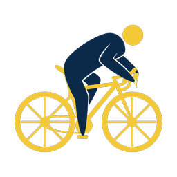 Cycling 2 colored clipart, Strike style