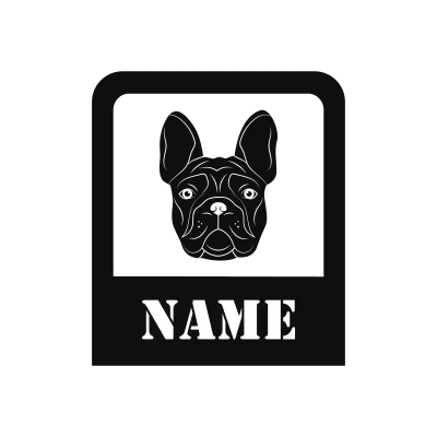 French Bulldog Classic Name Logo – Design 8