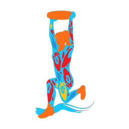 Crossfit colorful clipart, Splash style