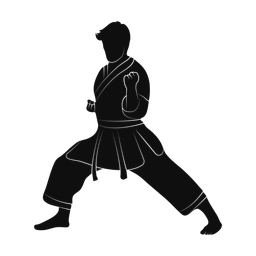 Karate silhouette, Promax style