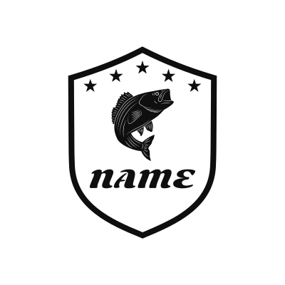 Striped Bass Classic Name Logo – Design 12