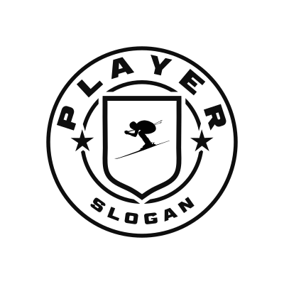 Downhill Skiing Classic Name Logo – Design 7