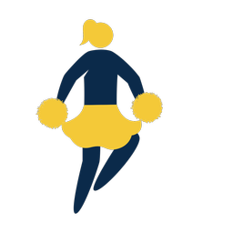 Cheerleading 2 colored clipart, Strike style