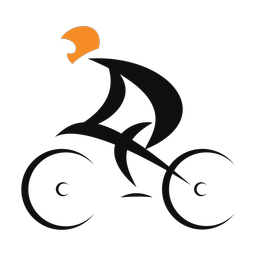 Cycling 2 colored clipart, Motion style