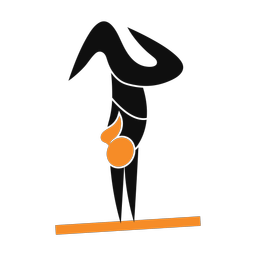 Balance beam 2 colored clipart, Motion style