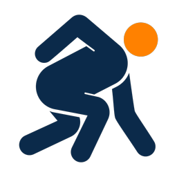 Running 2 colored clipart, Round style