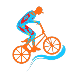 Bmx colorful clipart, Splash style