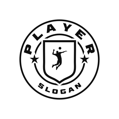 Volleyball Classic Name Logo – Design 7
