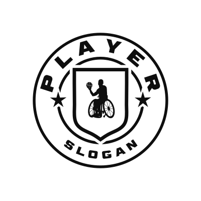 Wheelchair Basketball Classic Name Logo – Design 7