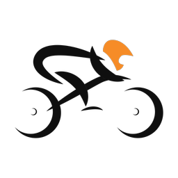 Cycling 2 colored clipart, Motion style