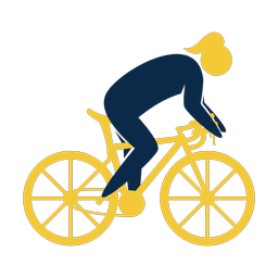 Cycling 2 colored clipart, Strike style