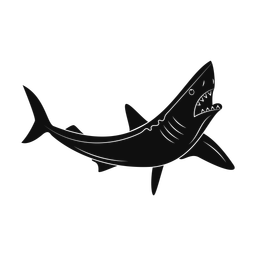Mako shark silhouette, Promax style