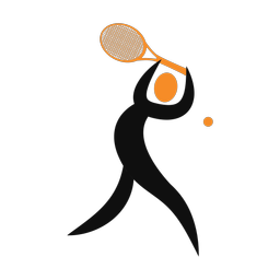 Tennis 2 colored clipart, Motion style