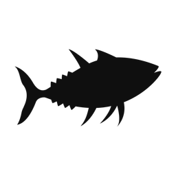 Bluefin tuna silhouette, Classic style
