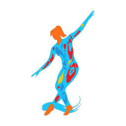 Dance colorful clipart, Splash style