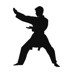 Karate silhouette, Classic style