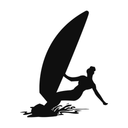 Windsurfing silhouette, Classic style