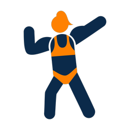 Bodybuilding 2 colored clipart, Round style