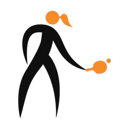 Table tennis 2 colored clipart, Motion style