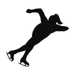 Speed skating silhouette, Classic style