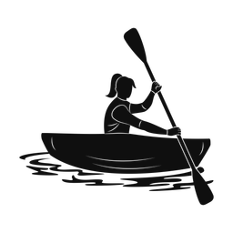 Kayaking silhouette, Promax style