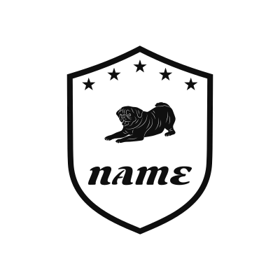 Pug Classic Name Logo – Design 12