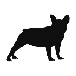 French bulldog silhouette, Classic style