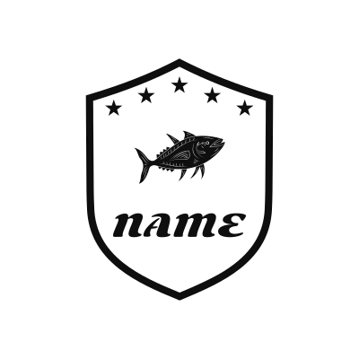 Bluefin Tuna Classic Name Logo – Design 12