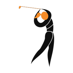 Golf 2 colored clipart, Motion style